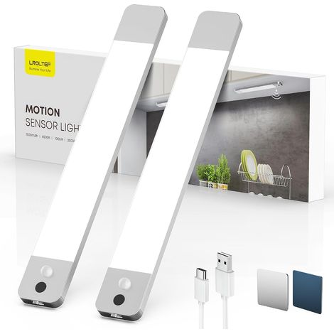 Lroltef LED Kitchen Furniture Light with Detector 25 cm 6500 K Silver 1500 mAh Light Closet Flight Detector for Hand (1/5)