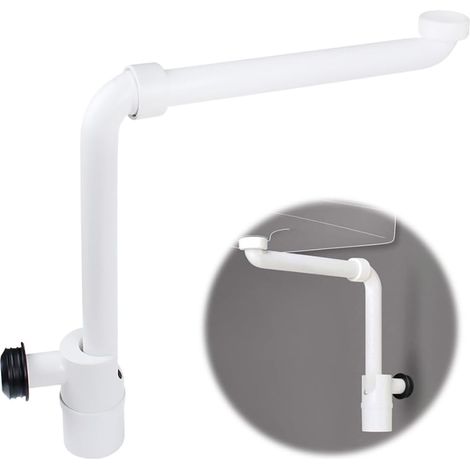 Siphon peu encombrant de 1 1/4" pour lavabo - Siphon peu encombrant pour salle de bain - Siphon plat - Salle de bain - Réglable à 360° (1/5)