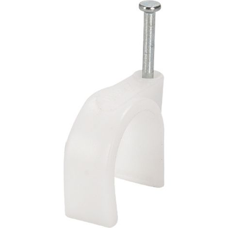 100 étiquettes rondes pour câbles, collier de serrage 25 mm en PE, clous en acier pour gestion et fixation de fils (1/5)