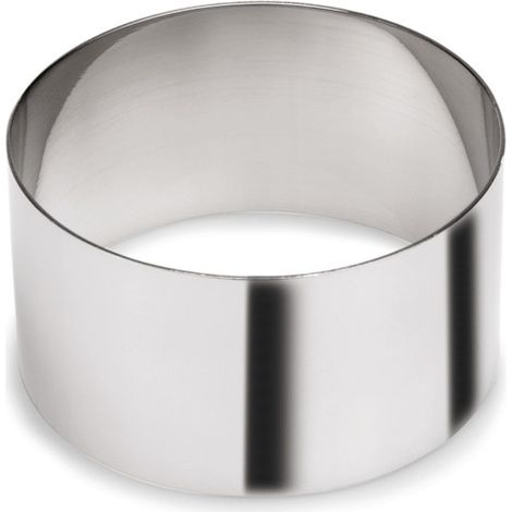 Cercles à mousse H 4 cm Ø 7,5 cm inox lot de 4 - Was Germany (1/2)
