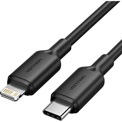 Câble USB-C vers Lightning 3A 480 Mbps 1 m Noir (1/2)