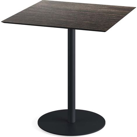 Urban Table de Bistrot - Piètement Noir - Plateau HPL 70x70 cm - Veba