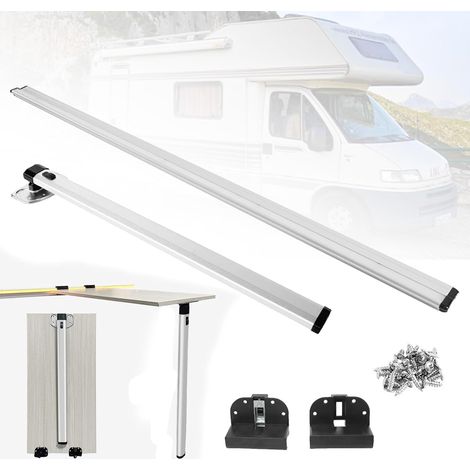 Pied De Table Amovible Et Rail Coulissant pour Yacht De Camping Car, Pieds Pliants De 73 Cm/28 Pouces, Rails De Guidage De 100 Cm/38 Pouces, Support De Base De Table De Camping Car (1/5)