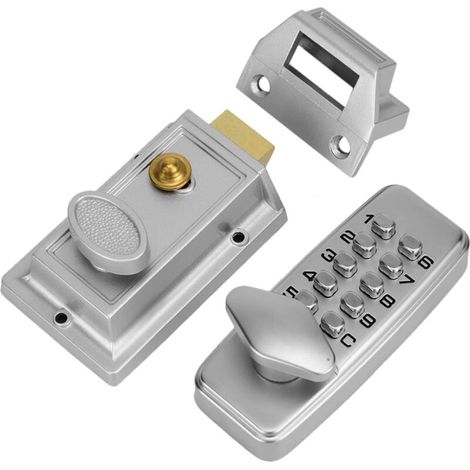 KZQ Mini 2–4-stelliges mechanisches Codeschloss, schlüsselloses Tür-Passwort-Sicherheitsschloss, wasserdicht, robust, für den Innen- und Außenbereich, für Tor, Schrank (1/4)