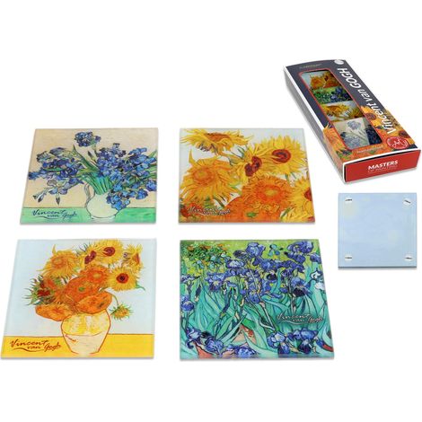 Set di 4 sottobicchieri in vetro - V. van Gogh (carmani)