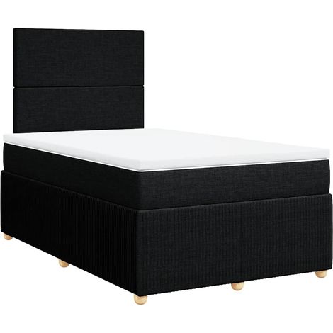 Maison Exclusive - Giroletto a Molle con Materasso Nero 120x190 cm in Tessuto (1/5)