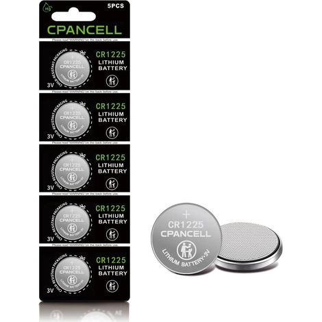 CR1225 Lot de 5 piles au lithium 3 V (1/5)