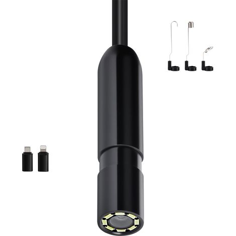 Mophorn Endoskopkamera mit 15 m Kabel, 1920P HD-Inspektionskamera für Android und iOS, industrielle Rohrkamera mit Beleuchtung – 8 LEDs, 2-fach Zoom, IP67-Schlangenkamera für Fahrzeuge