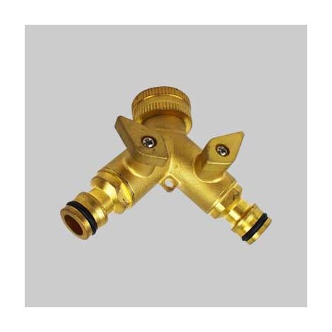 Presa rubinetto doppia uscita in ottone con innesti rapidi ideal star IDEAL STAR (1/4)