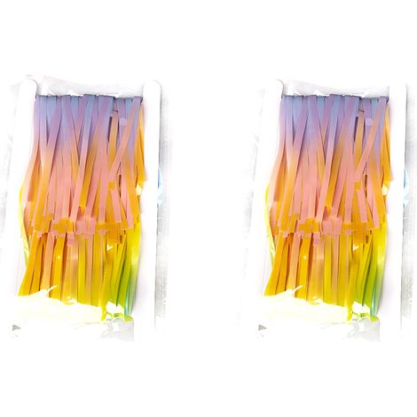 Rideau En Feuille D Aluminium - 2 Pièces 100 X 200 Cm - Décor Pour Photobooth Fête Mariage Halloween (1/5)