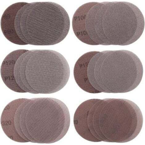 30 Stück 125-mm-Schleifscheiben mit Siebgewebe, Schleifgitter, Körnungen P80/P100/P120/P150/P320/P600, Schleifscheiben, Schleifpapier für staubfreies Schleifen von Holz, Lack und Spachtelmasse (1/5)