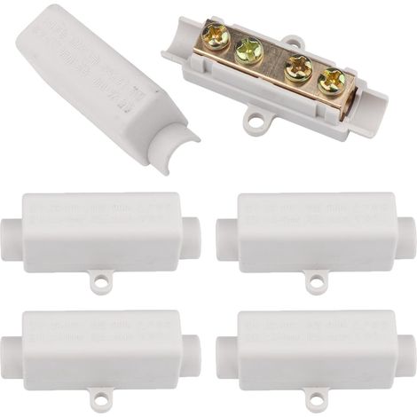 Connecteur de Fil Conducteur en Laiton 5 PCS Bornier Fil à Double Vis Kit 1000 V 100 A pour Câblage Connecteur Electrique Connecteur fils Electriques Raccord Connectique fil Rapide Cosses (1/5)