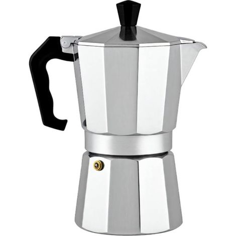 Cafetière italienne - Percolateur - Cafetière à piston - Café - Cafetière italienne octogonale - Percolateur à café - Machine à expresso - Cafetière 6 tasses - 300 ml - Argent - Alliage d'aluminium ar (1/5)
