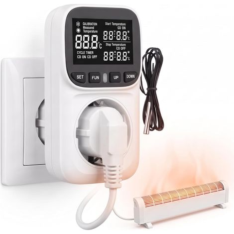 230V-Thermostat mit Sonde, Temperaturregler für Gewächshäuser (1/5)