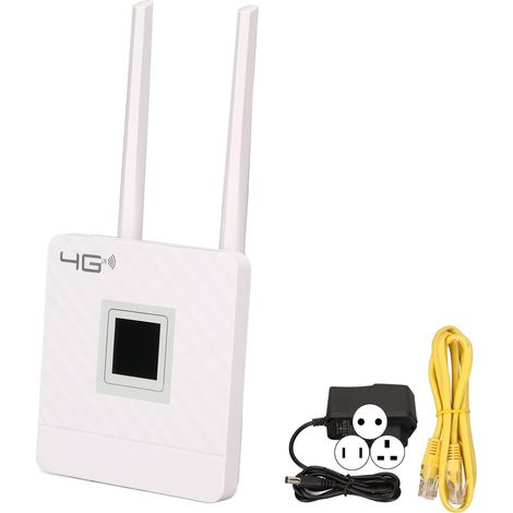 Routeur 4G LTE CPE 150Mbps avec Écran LCD Intelligent 1.44 Pouces, Port RJ45, Alimentation 12V 1A AC 110‑240V, Prise UE, pour Connexion Internet Haut Débit Mobile (1/5)