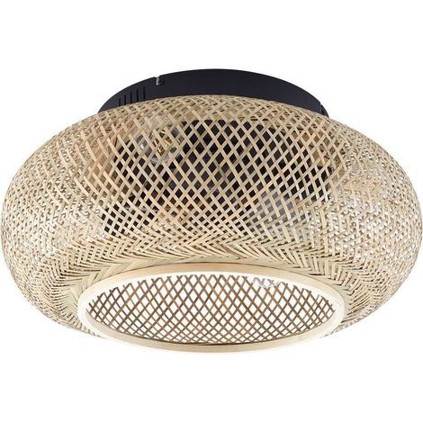 Lucande Ventilador de techo con lámpara 'Cordie' en Marrón