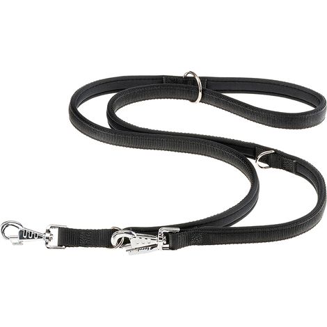 Ferplast DAYTONA GA Guinzaglio in nylon per l'addestramento di cani. Vari colori, 2 misure.. Variante GA15/200 - Misure: 15 mm x L 200 cm - Nero