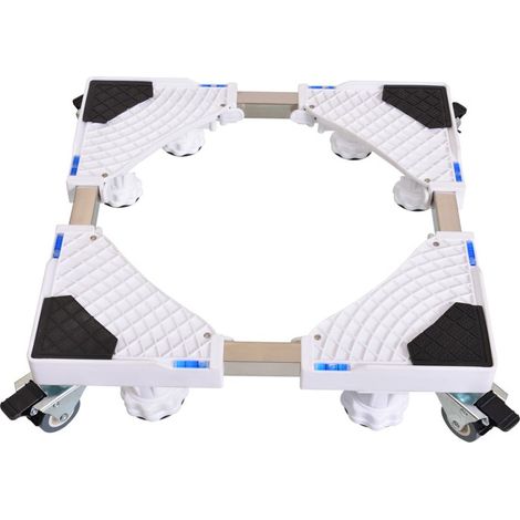 Base de Machine à Laver Réfrigérateur Support Roulant pour Sèche Linge lave Linge Congélateur Réglable 42-65 cm (1/5)