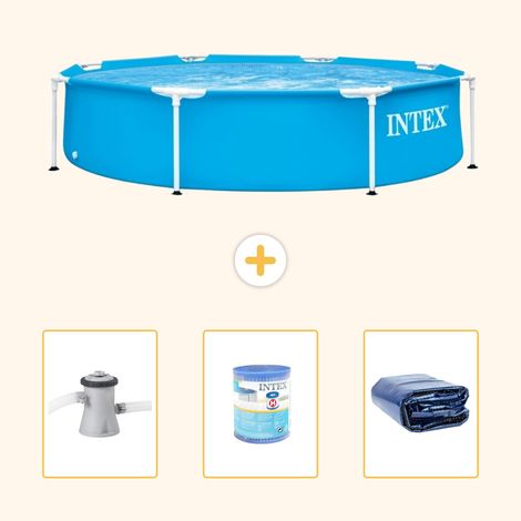Intex Piscine Tubulaire Ronde - 244x51 cm - 4-pièces S21324 (1/5)