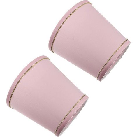Lot de 2 abat-jour en tissu rose pour plafonnier ou lustre, protection anti-poussière. (1/5)