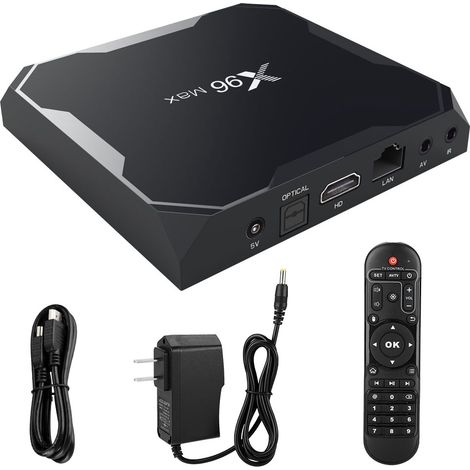 Boîtier TV Android 8.1 2 Go 16 Go Smart TV Box S905X avec Carte TF, Clé USB et HDMI 2.1 (Prise US 110-240V) (1/5)