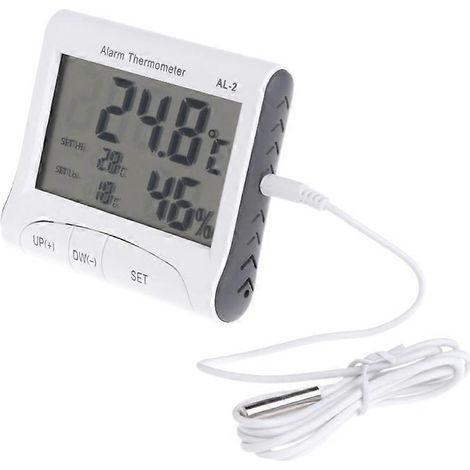 Réveil numérique LCD, thermomètre, hygromètre, station météo intérieure/extérieure avec capteur (1/5)
