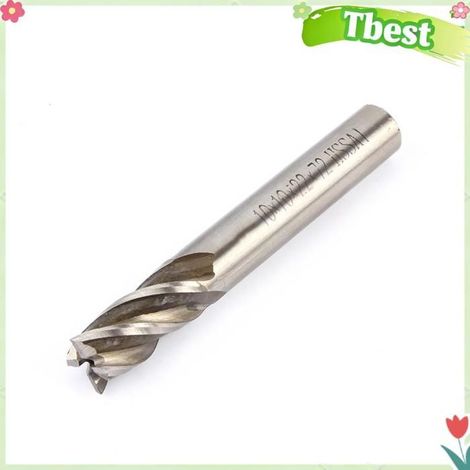 Fraise en bout HSS 4mm-12mm, outil de fraisage CNC à 4 cannelures pour acier à outils en cuivre et aluminium à haute résistance à (1/4)