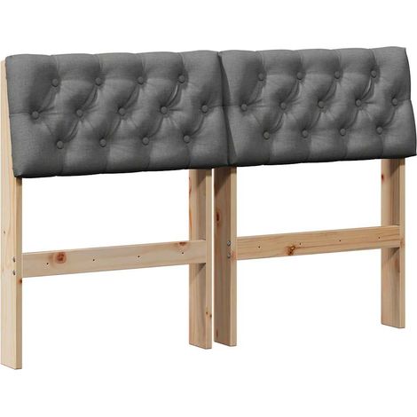 Maison Exclusive - Testiera imbottita Grigio scuro 120 cm Pino massello