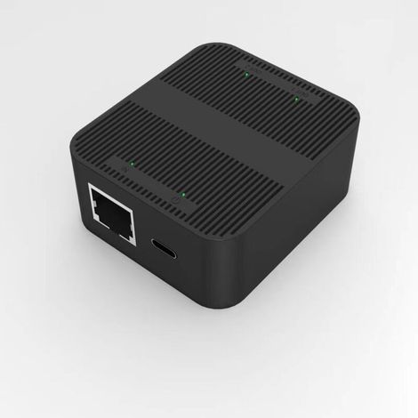 1-to-2-port Gigabit network switch, 3-port Gigabit Ethernet switch, Type-C power supply, mini Plug and Play (1/5)