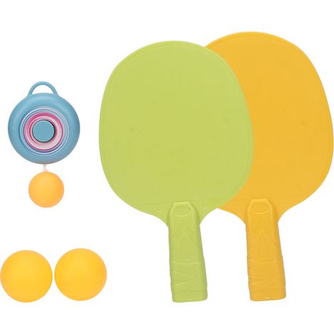 Table de ping-pong murale intérieure, set complet avec 2 raquettes, jeu d'adresse pour enfants et adultes, entraînement de coordination, couleur bleue (1/5)