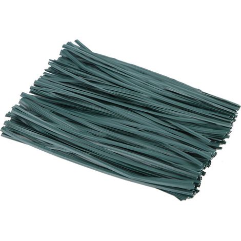 150 Stück grüne, beschichtete Draht-Gartenbinder, 15 cm lang, zur Unterstützung und Befestigung von Kletterpflanzen, Blumen und Gemüse