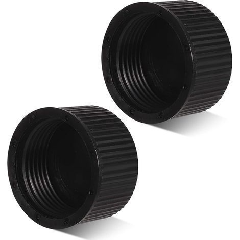 2 Stück Sandfilter-Ablasskappe mit 2 Stück Dichtung. Kunststoff-Poolfilter-Ablasskappe für Hayward-Poolfilterteile. SPA-Schwimmbecken (schwarz) (1/5)
