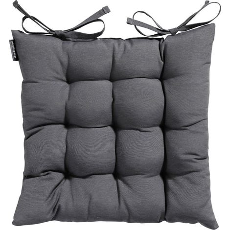 Galette de chaise de jardin PANAMA 45 x 45 cm - MADISON Série Classique - Gris (1/10)