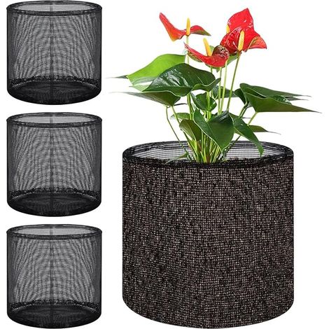 Ensemble de 4 paniers flottants pour plantes aquatiques, pour plantes aquatiques, sac de plantation respirant pour balcon, jardin aquatique, pot hydroponique, piscine koi (1/5)
