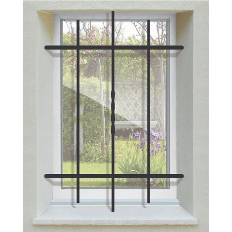 DMS – Grille de défense droite torsadée pour fenêtre 91/83 cm x 70 cm – Acier plein 12x12 mm – Pose facile entre tableaux – Fabrication française