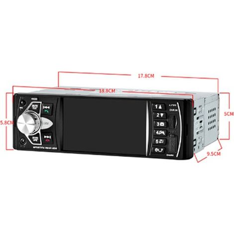 1 set. Color: Black. Material: Aluminum alloy + LED. Car HD 4.1 Bluetooth MP5 player. (1/4)