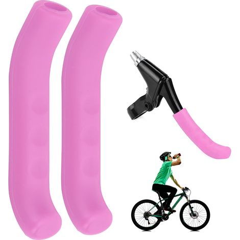 Protection de Poignée de Frein en Gel de Silicone, Couverture Antidérapante Rose pour Vélo (1/5)