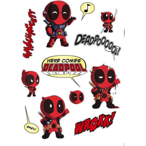 Stickers muraux- Deadpool Cute (1/2)