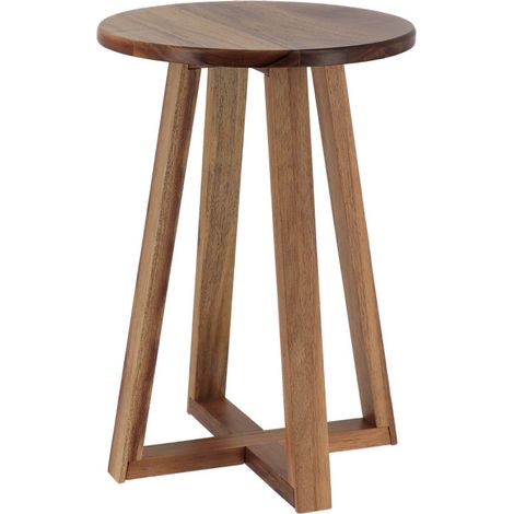 Tabouret de salle de bain en Bois d'Acacia H 43 cm - TENDANCE