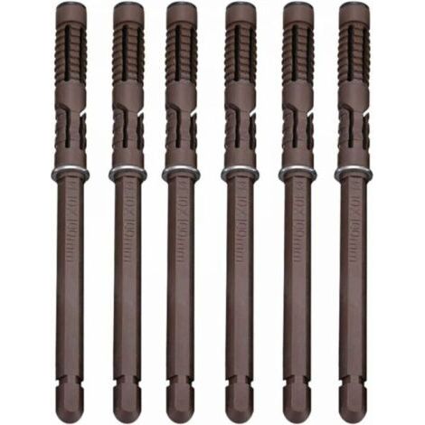 [6 pièce] Ø10x100 mm Concealed Flottant Support de Tablette Montage Mural Supports étagères - Lourd Devoir Support Invisible Supports à Tablette Cachés pour DIY Etagères Murale Conseil Flottant (1/5)