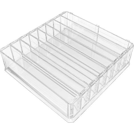 Boîte de rangement pour maquillage, fards à paupières et poudres, présentoir à fentes