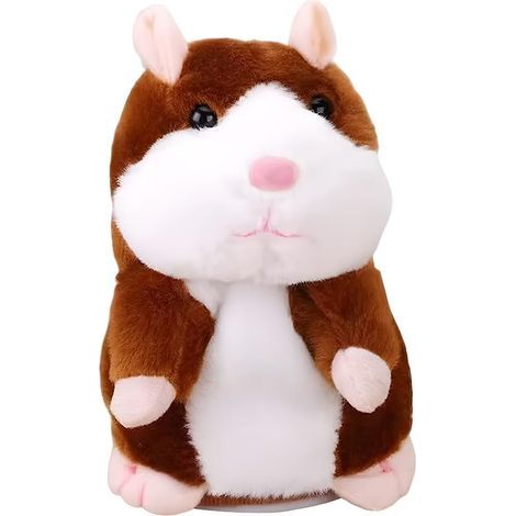 Jouets de hamster, jouets souples pour enfants qui parlent et répètent amusants, jouets interactifs de hamster électrique en peluche pour enfants, cadeaux d'anniversaire pour filles et bébés (1/5)