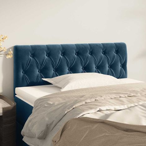 Tête de lit Bleu foncé 100x7x78/88 cm Velours