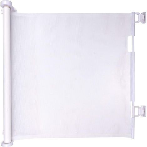 Cancello per Animali Estensibile Cancelletto Cani e Gatti 1 Pulsante 11x160x86cm (1/4)
