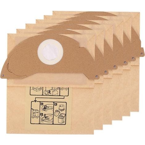 6 Sacs Filtre Remplacement pour Aspirateur Karcher WD2 MV2 6.904-322.0 WD2250 A2004 A2054 (1/5)