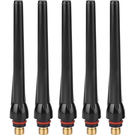 Machines à souder TIG, 0,9 x 0,5 cm, 5 pièces, capuchon arrière long, torche de soudage, couteau de soudage TIG, capuchon arrière pour fournitures de soudage SR17/SR18/SR26 (5 pièces) (1/5)