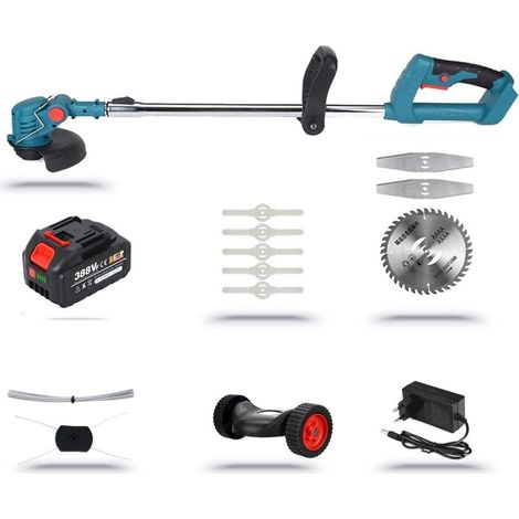 Tondeuse à Gazon électrique 1800W Tondeuse à Gazon sans Fil Taille-haie réglable élagage de Puissance de Jardin Portable (Color : 1 Battery Set, Size : F) (1/5)