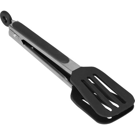 Pince à steak pliable en acier inoxydable et silicone pour barbecue et cuisson au four. (1/5)