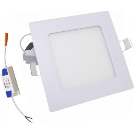 Silamp – Spot LED encastrable carré blanc 6W CCT – Températures de couleur 3000K/4000K/6500K – IP44 pour salles de bain et cuisines
