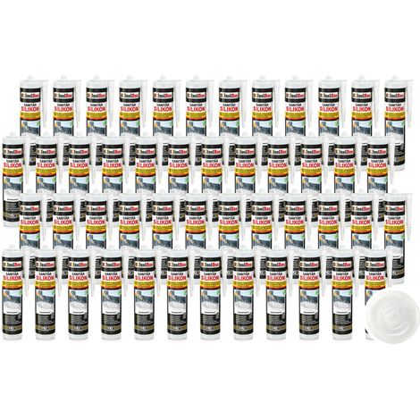 IsolBau Sanitary Silicone Transparent Sanitär Silikon 48 x 300ml (1/5)
